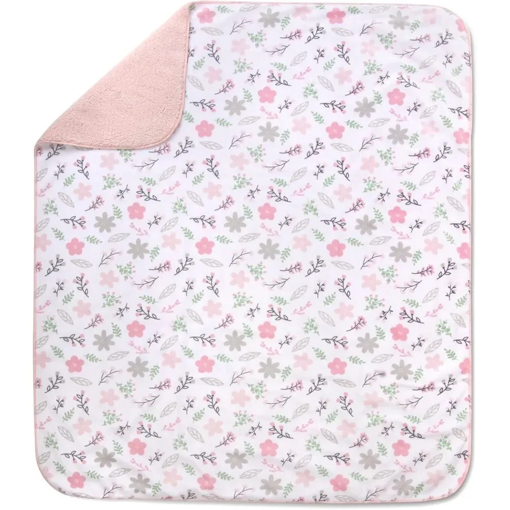 Fisher Price Baby Blanket Baby Booties‎ Set Woodland Wonders Floral Flee